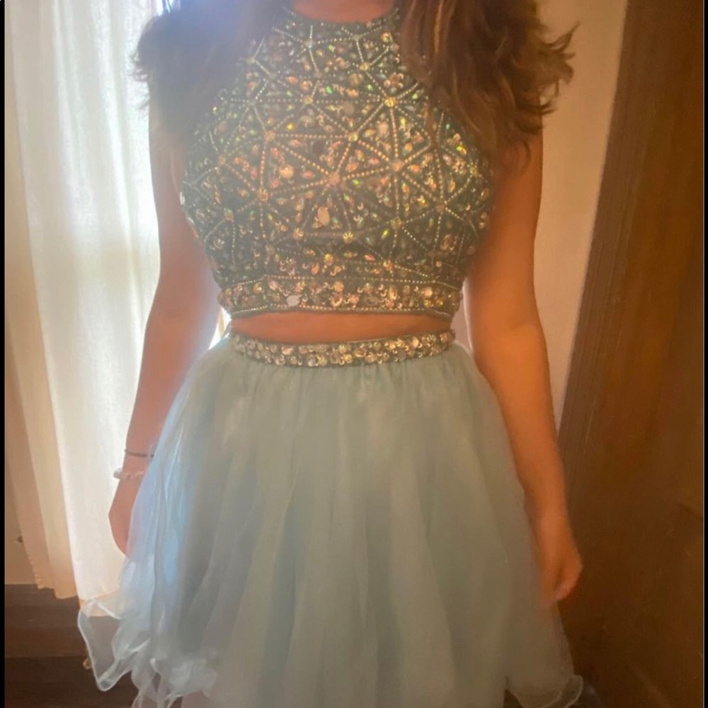 Light Blue Homecoming Dress